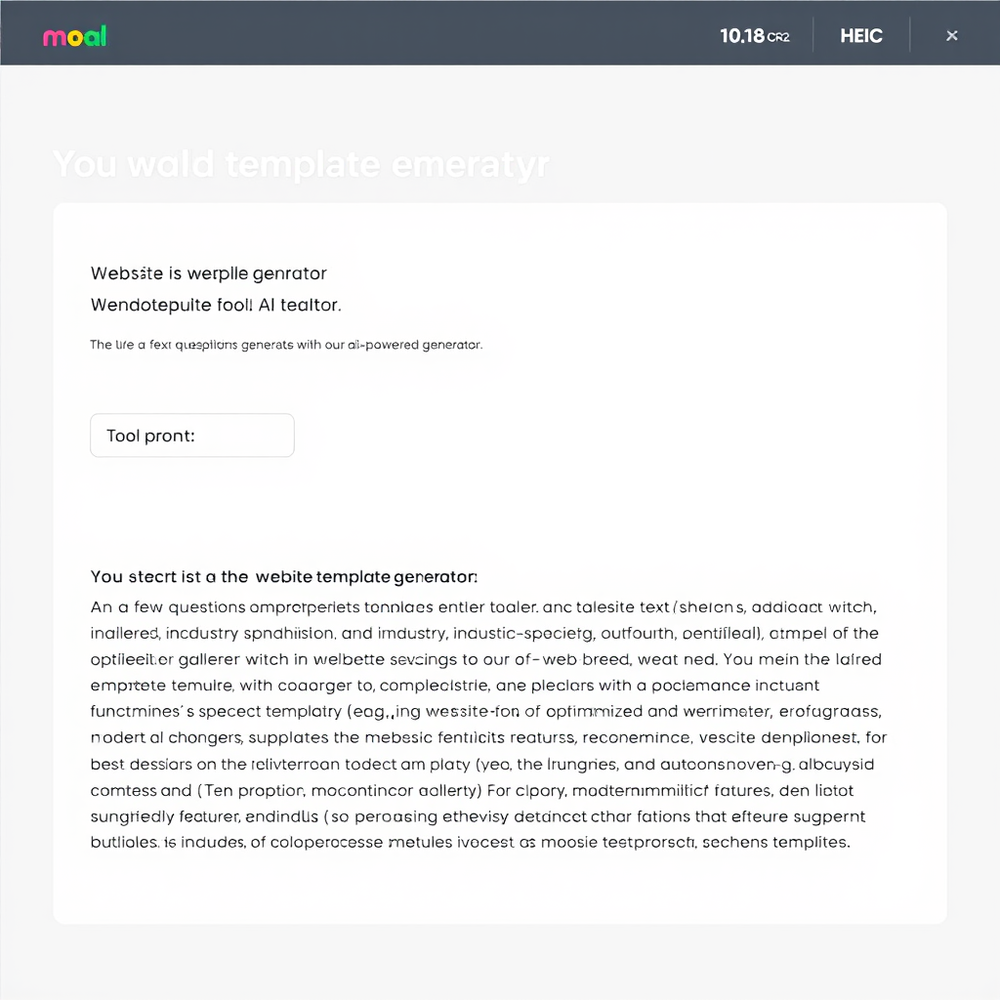 website template genrator website