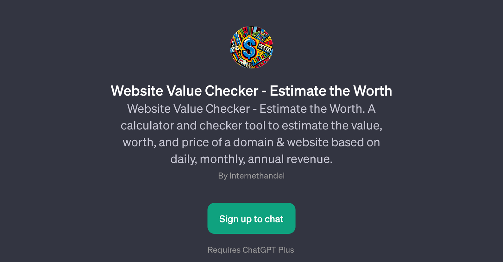 Website Value Checker - Estimate the Worth website