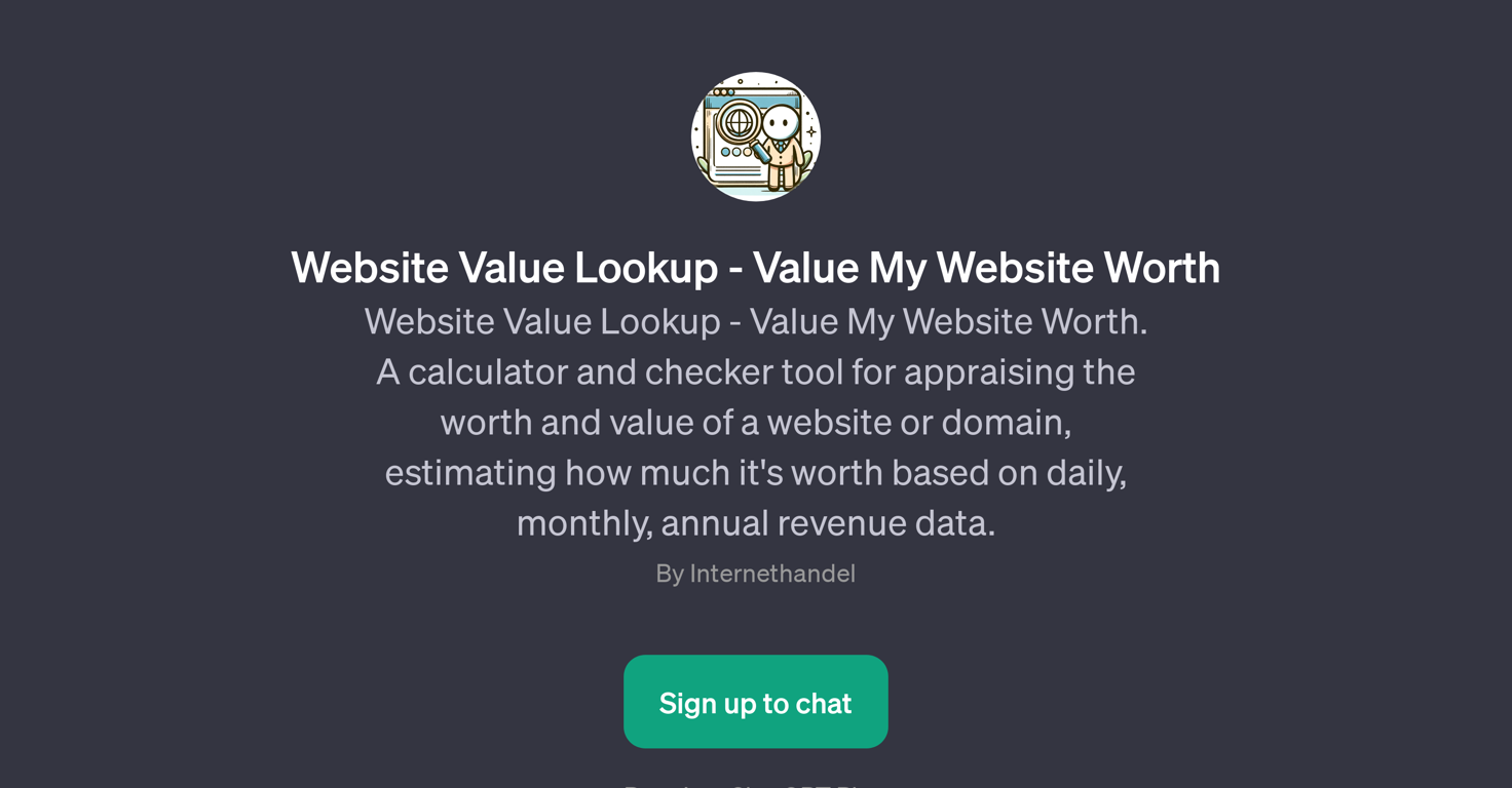 Website Value Lookup - Value My Website Worth website