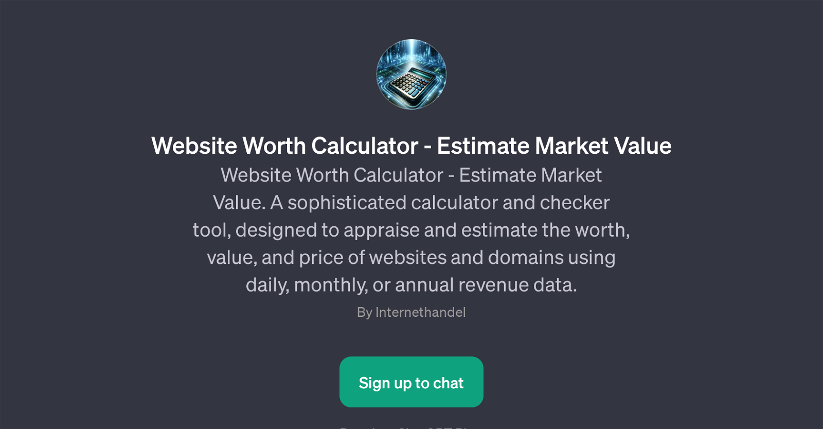 Website Worth Calculator website