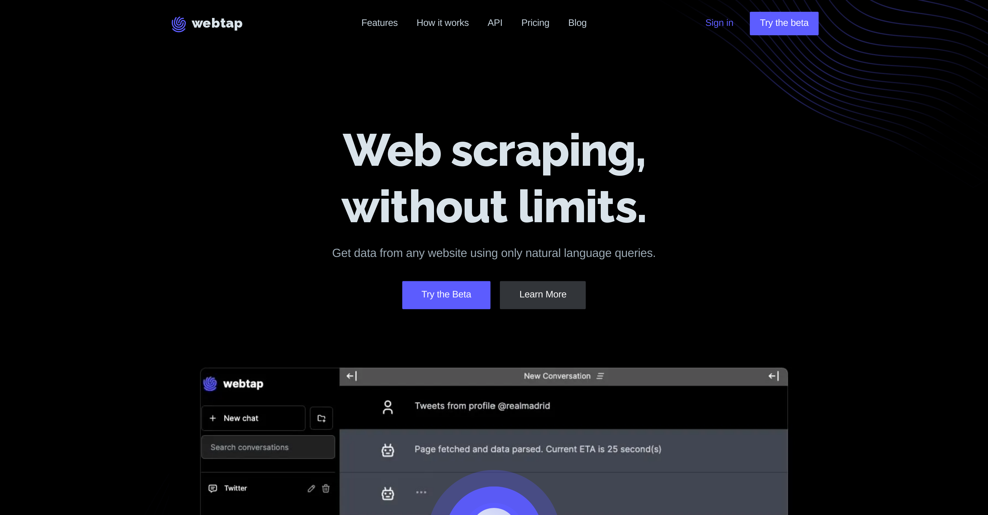 Webtap screenshot