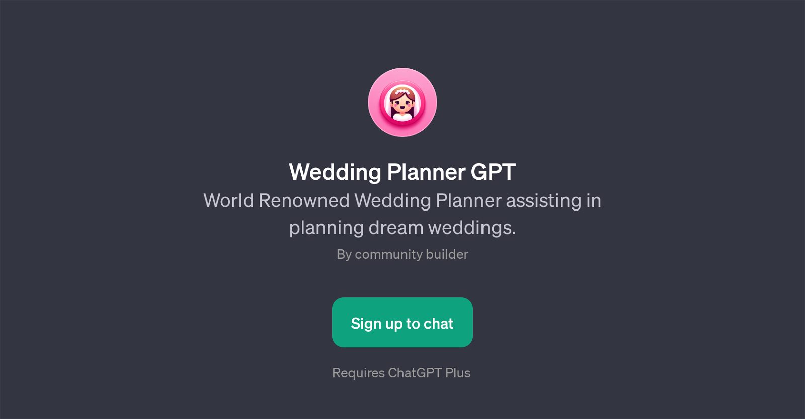 Wedding Planner GPT website