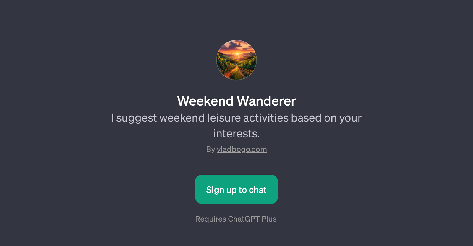 Weekend Wanderer website