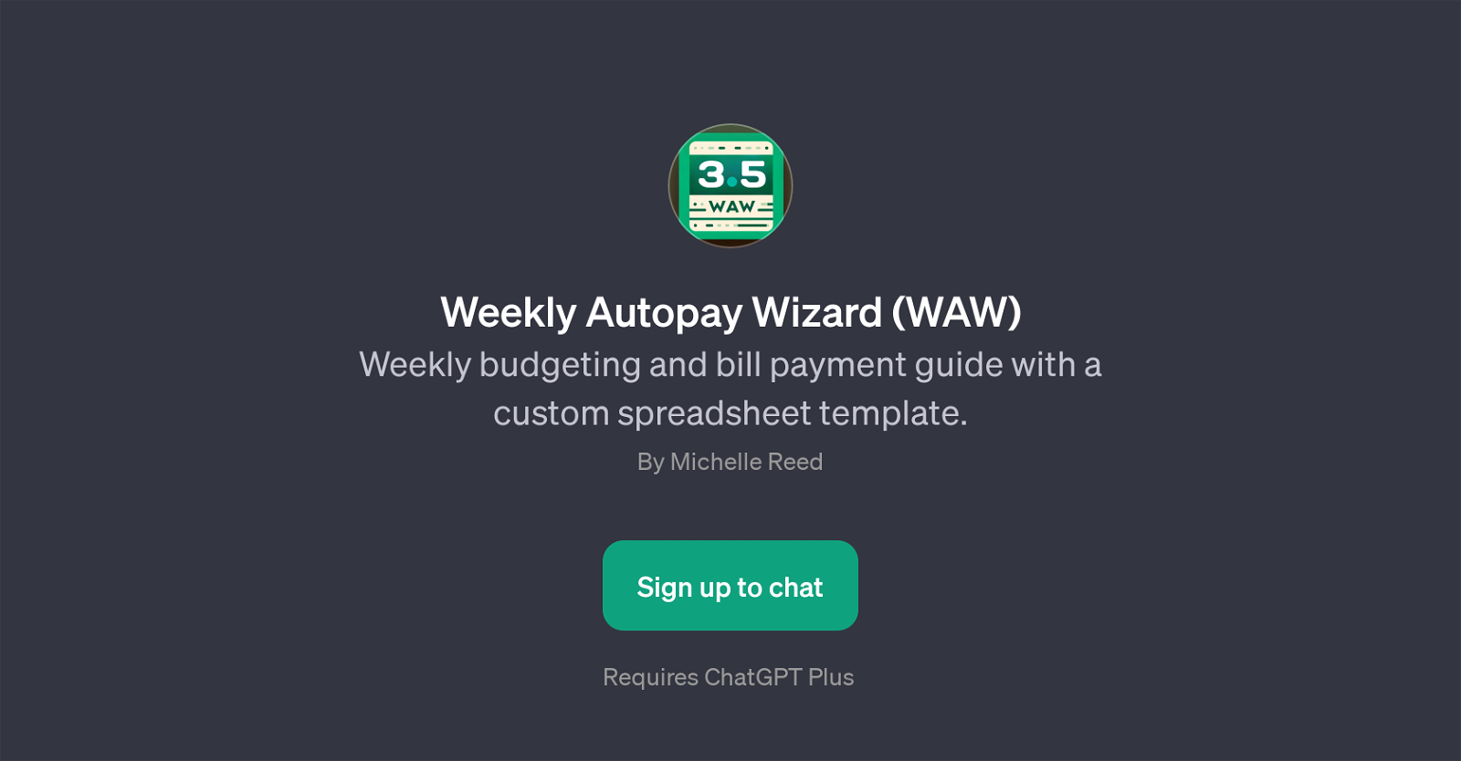 Weekly Autopay Wizard (WAW) website