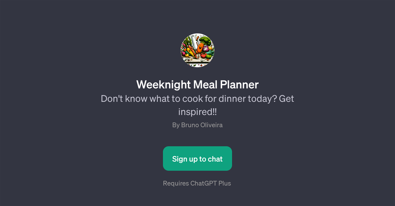 Weeknight Meal Planner website