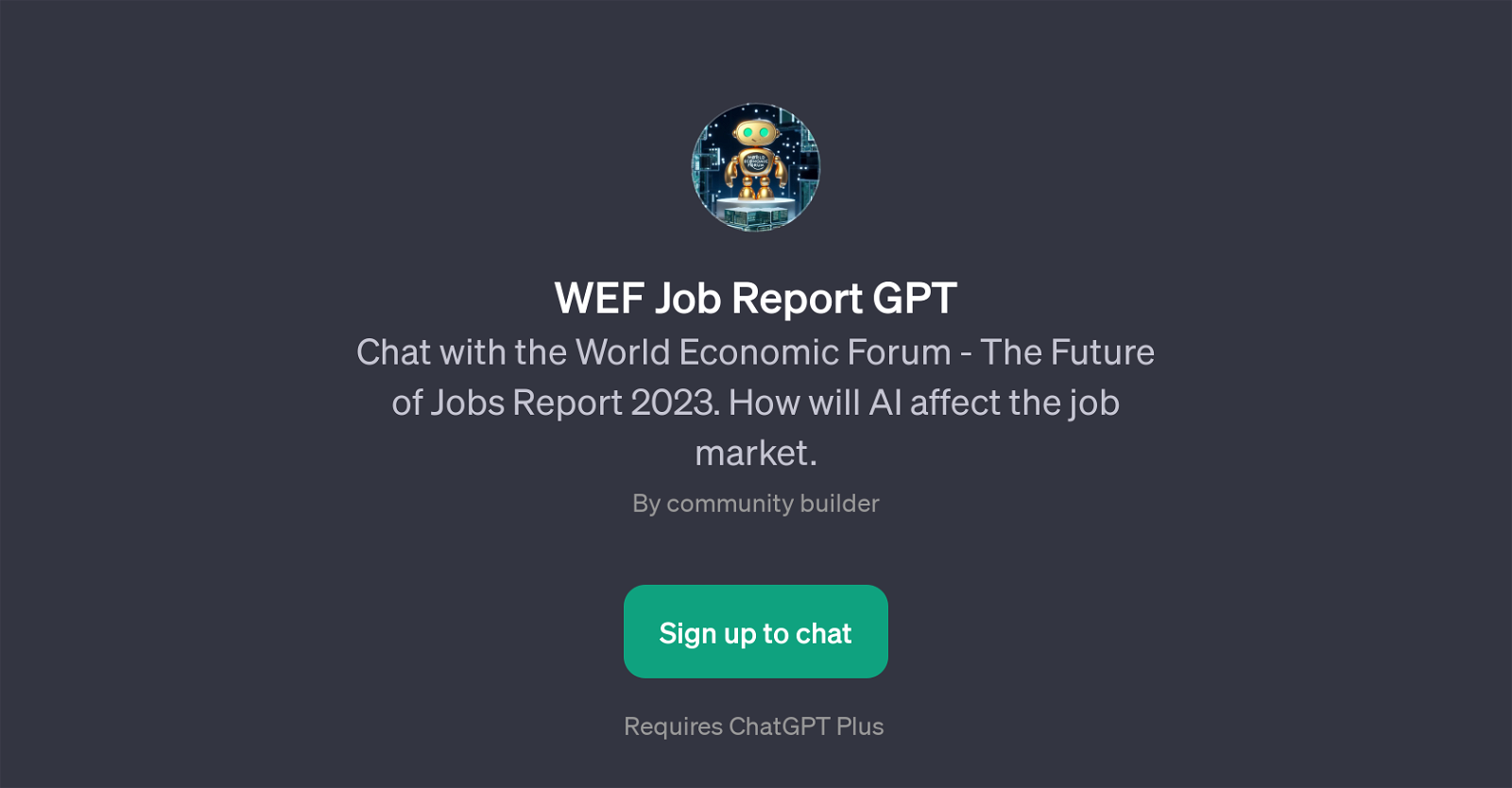 WEF Job Report GPT website