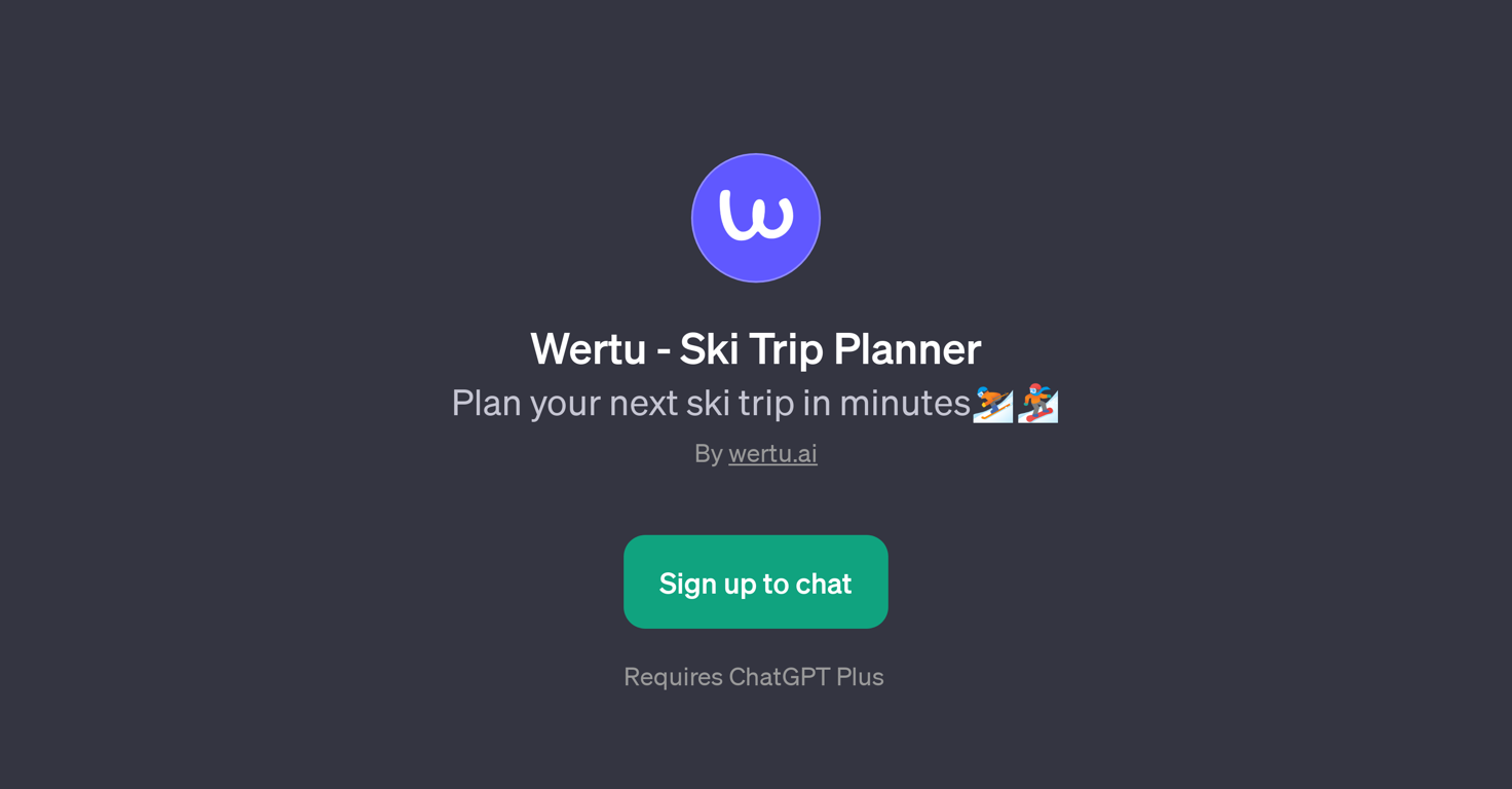 Wertu - Ski Trip Planner website