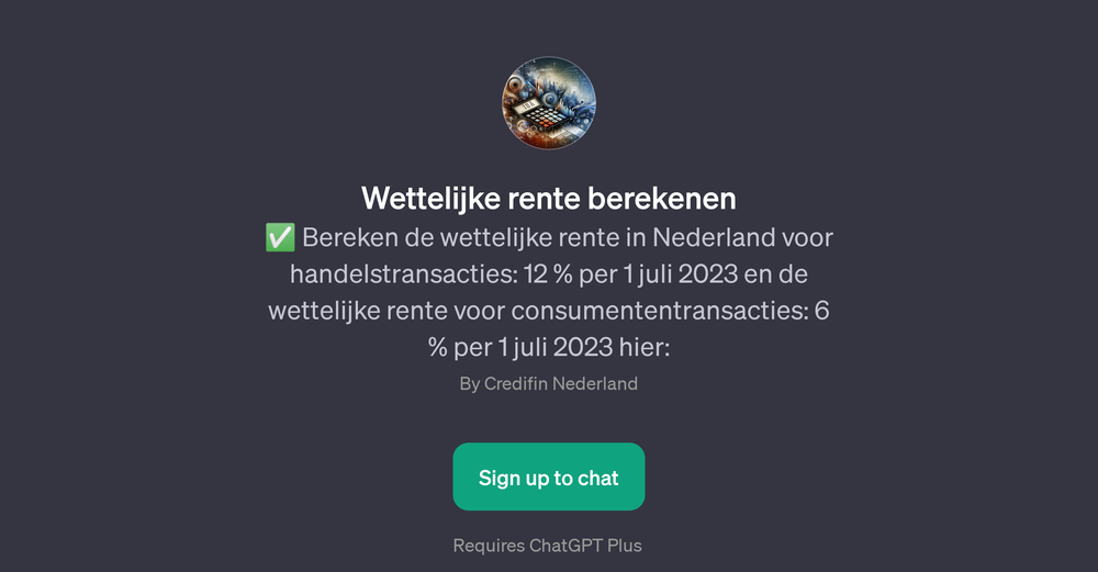 Wettelijke Rente Berekenen website