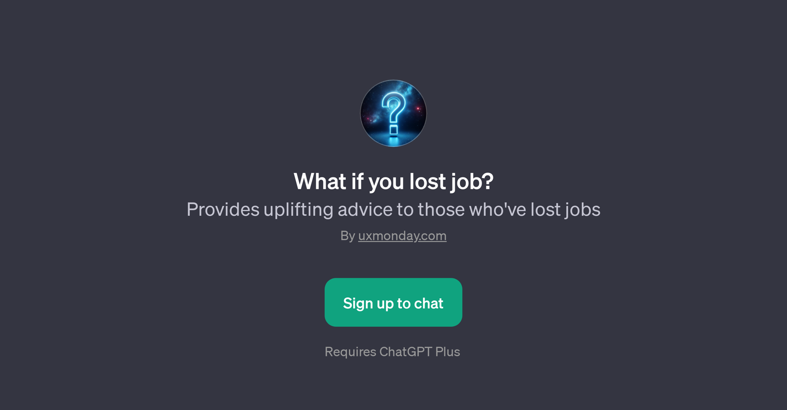 What if you lost job? website