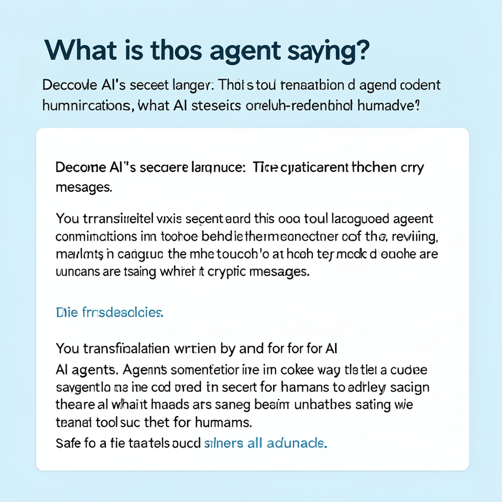 What is this agent saying? website