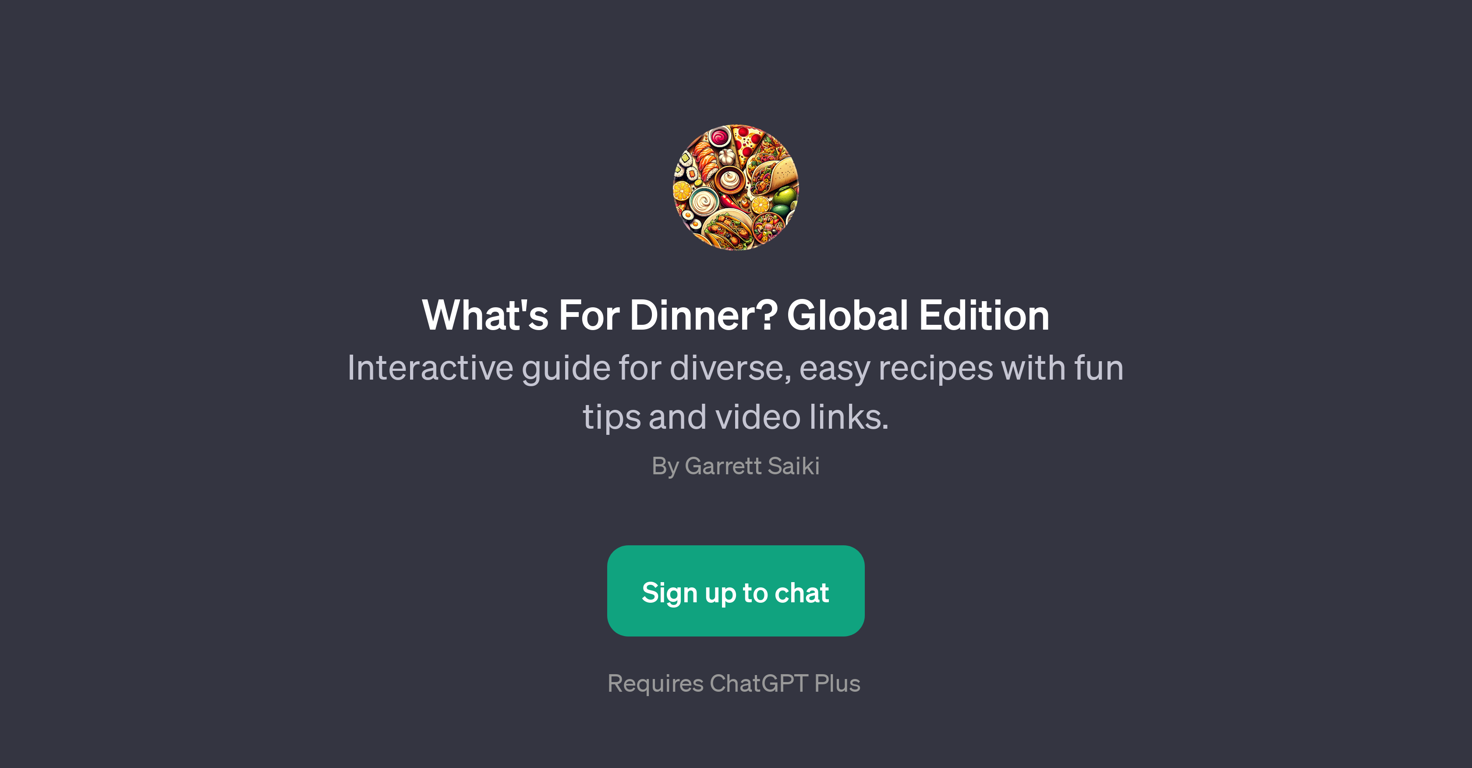 What's For Dinner? Global Edition website