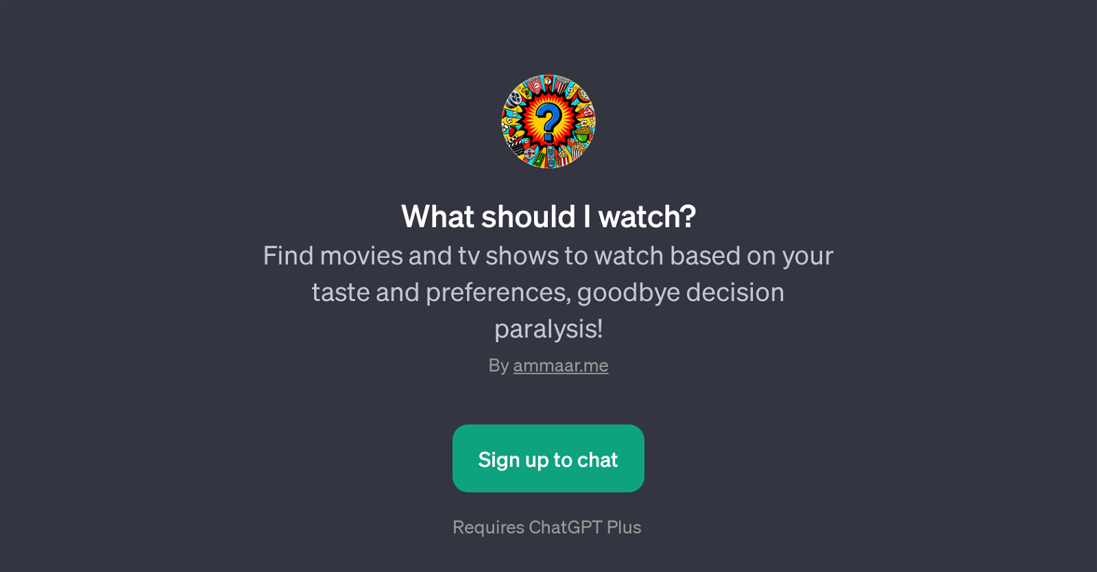 What should I watch? website