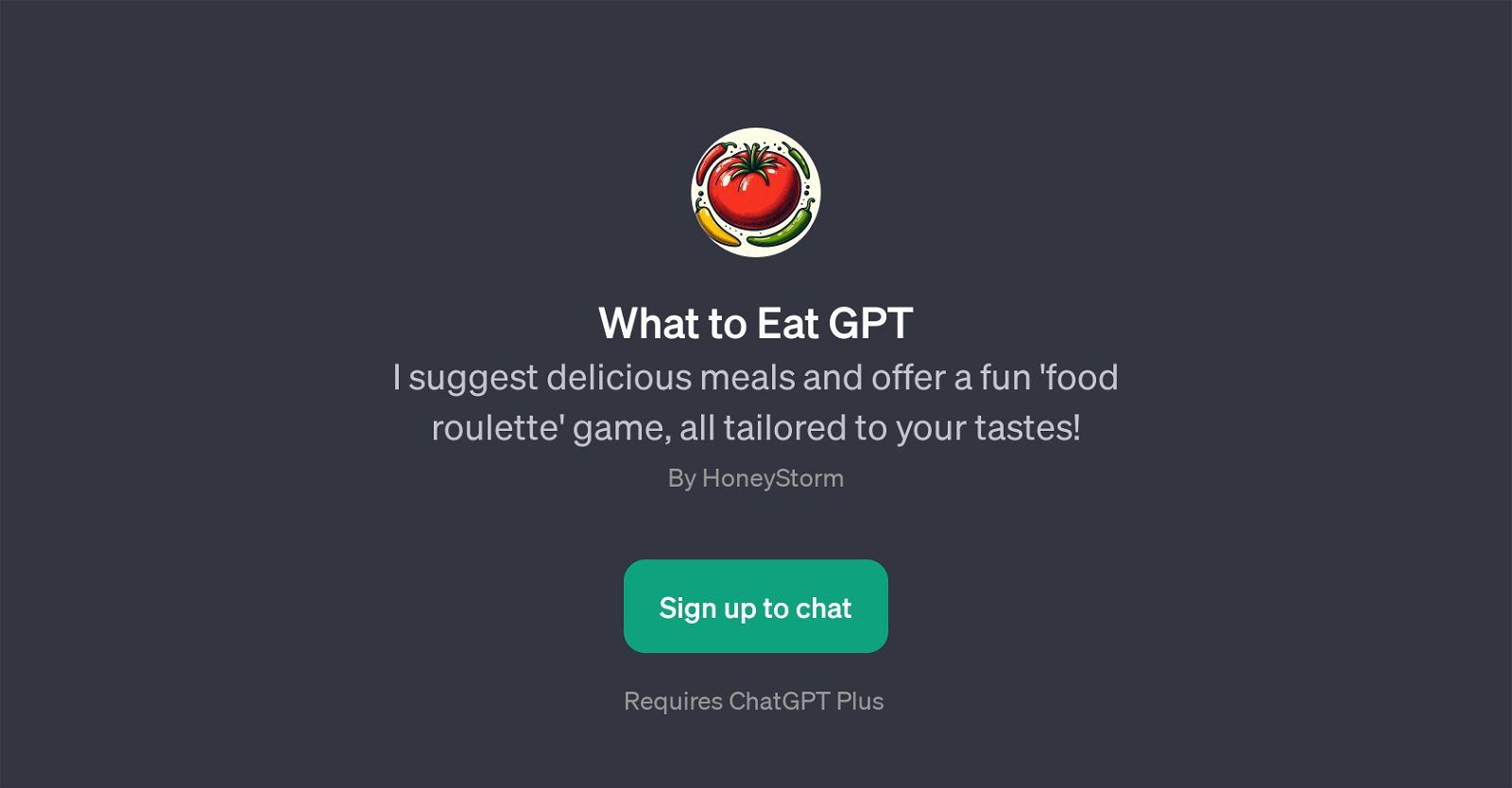 What to Eat GPT website