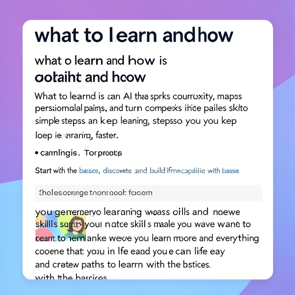 what to learn and how website