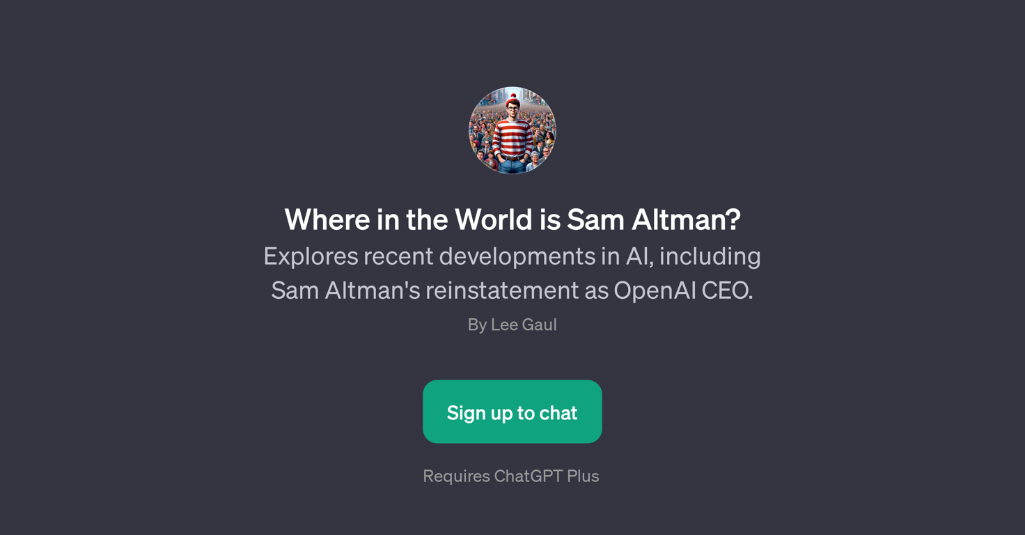 Where in the World is Sam Altman? website