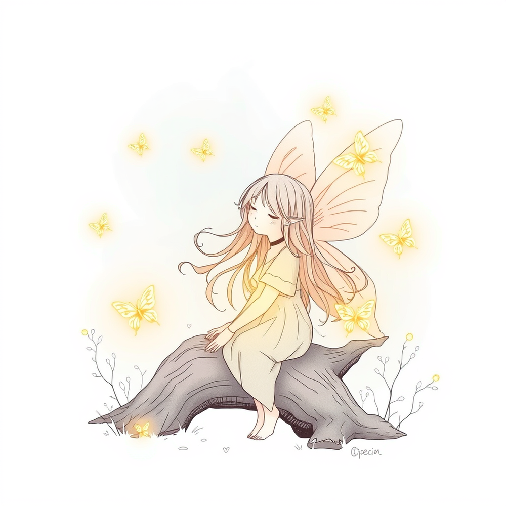 Whimsical Line Art Illustration in a Dreamlike Scene website