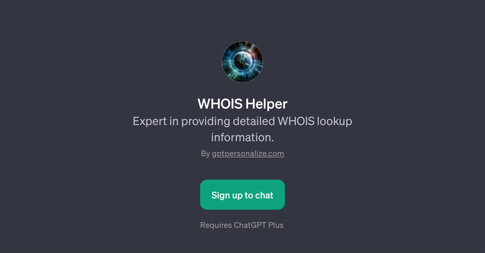 WHOIS Helper website