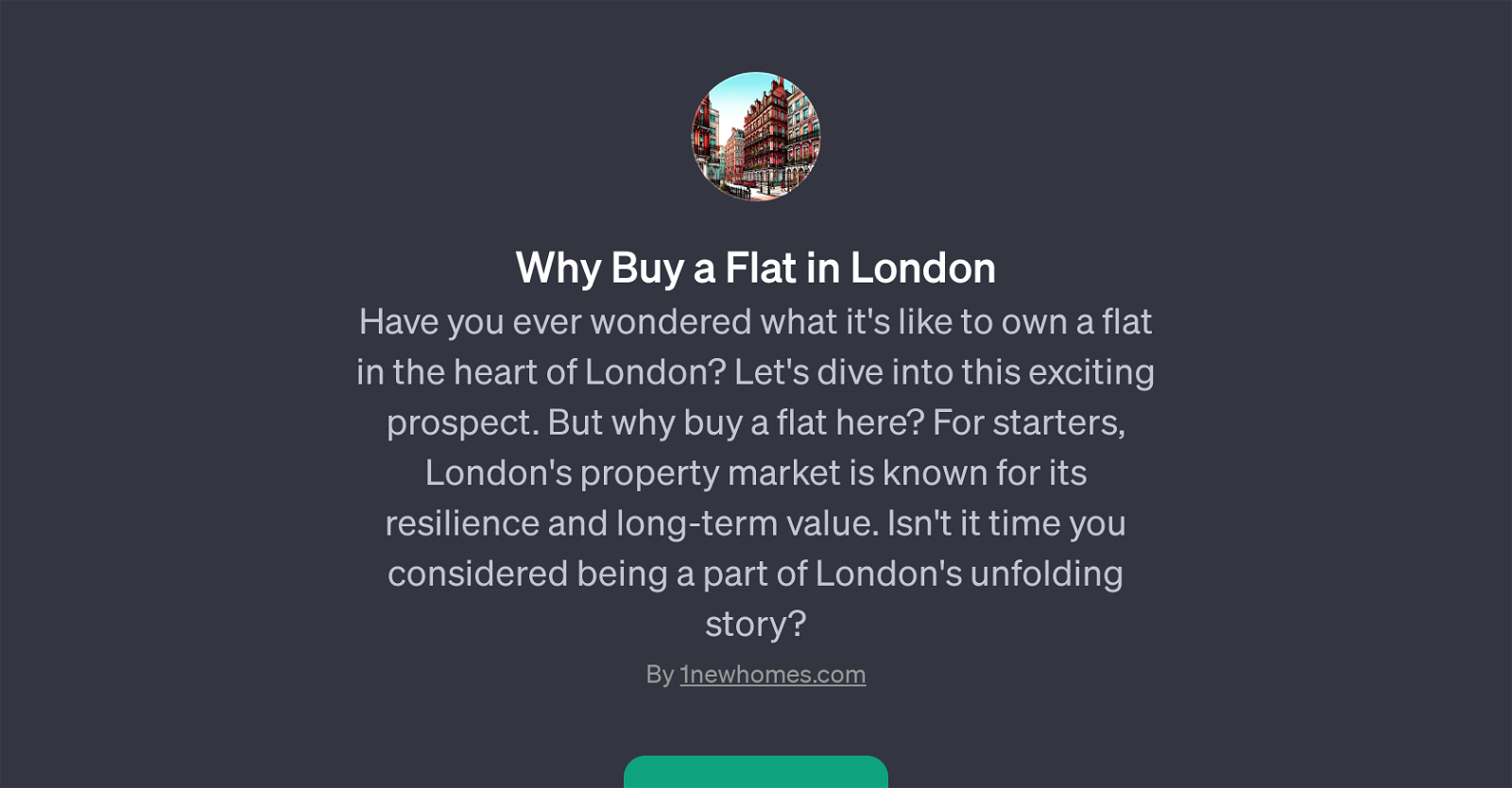 Why Buy a Flat in London website
