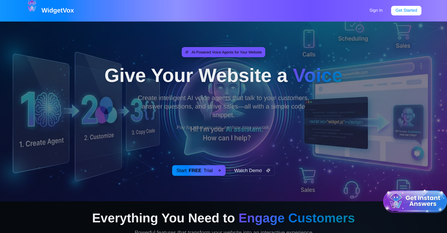 WidgetVox website