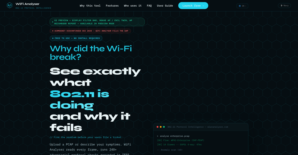 WiFi Analyser website