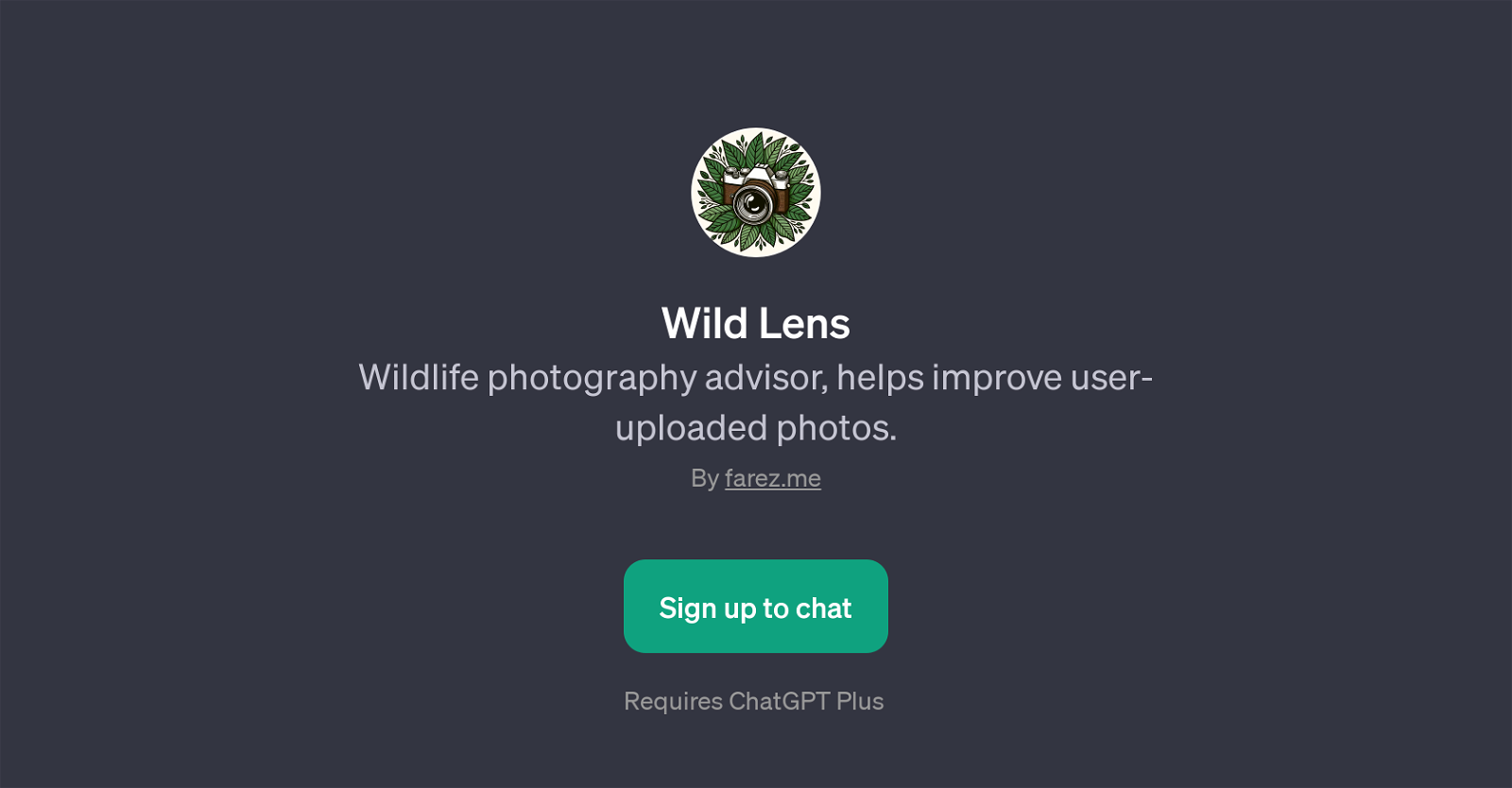 Wild Lens website