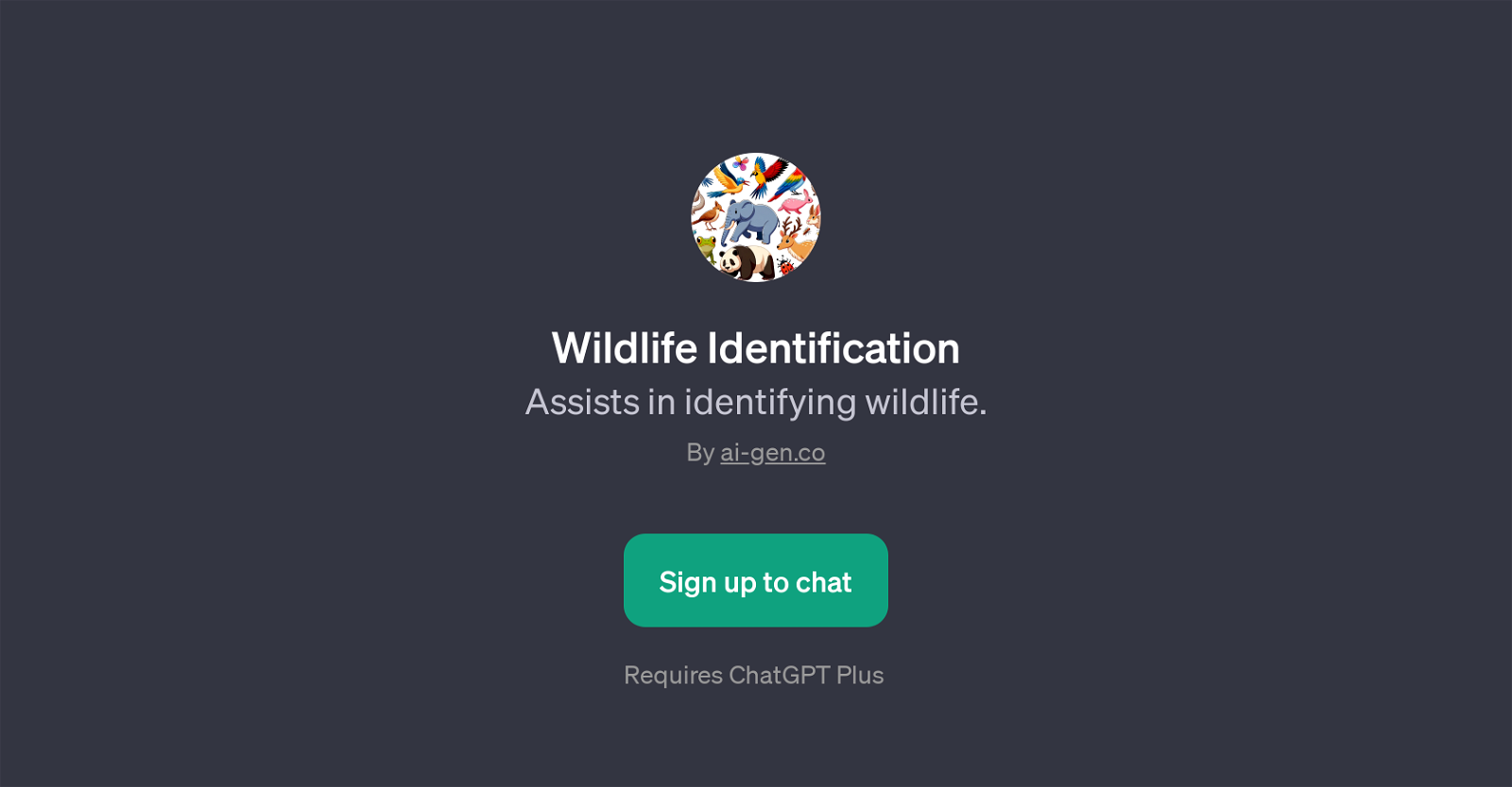 Wildlife Identification website