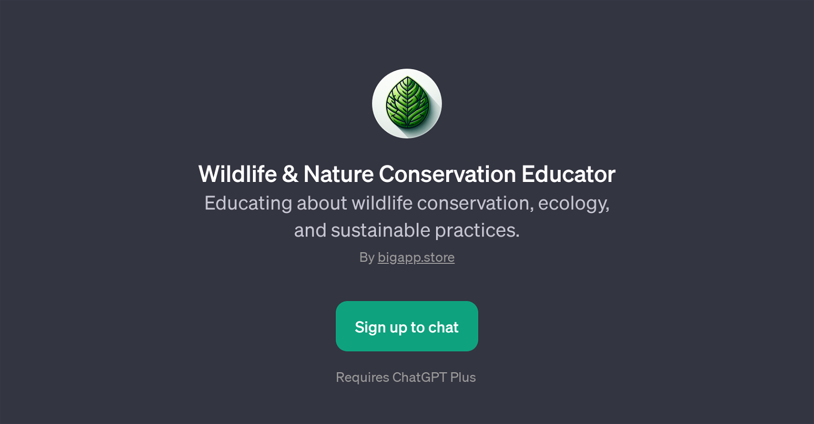 Wildlife & Nature Conservation Educator website