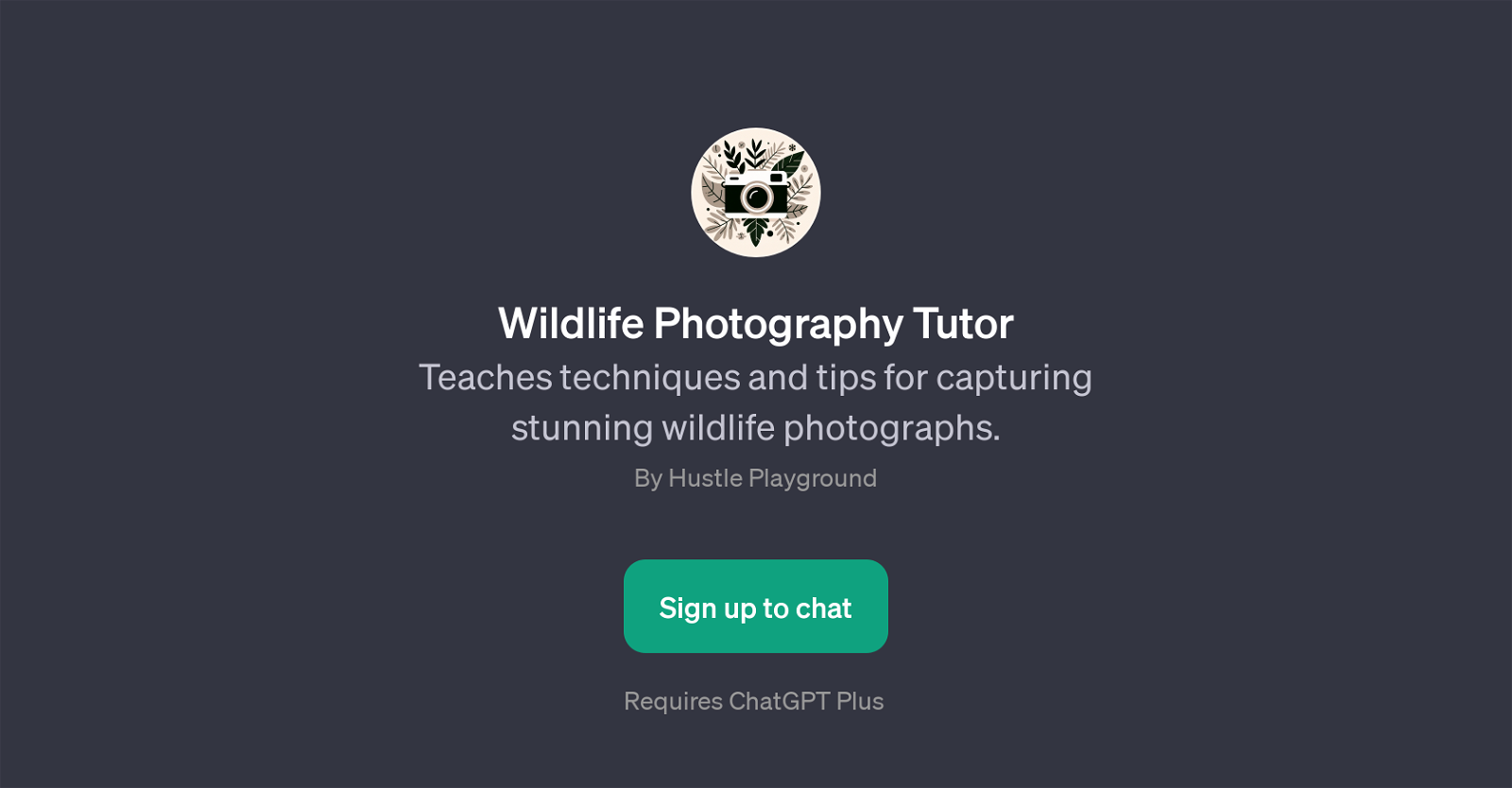 Wildlife Photography Tutor website