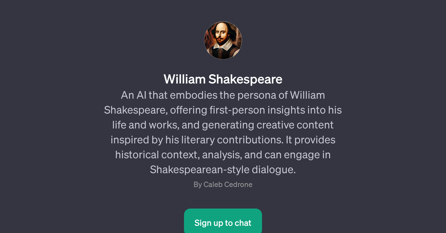 William Shakespeare GPT website