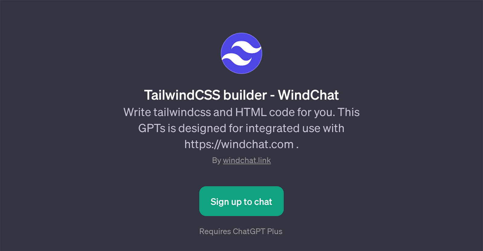 WindChat - TailwindCSS Builder website