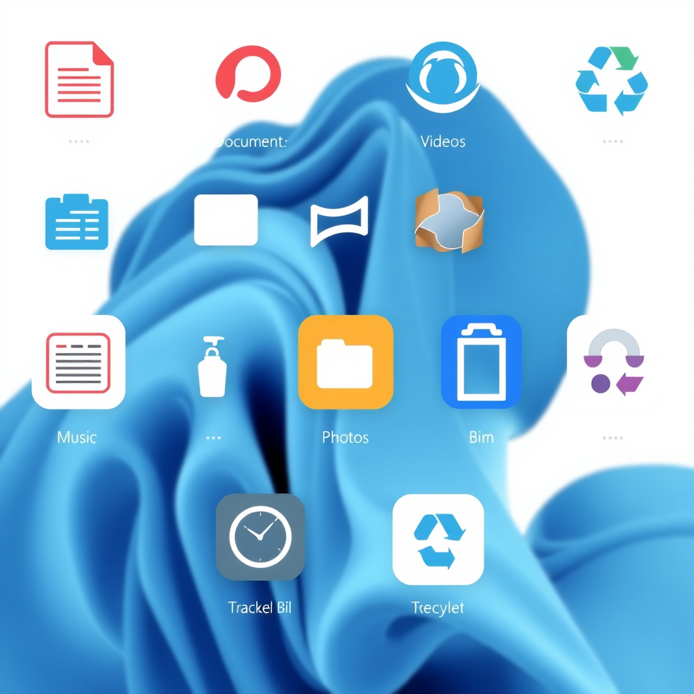 windows 10 desktop flat icons set website