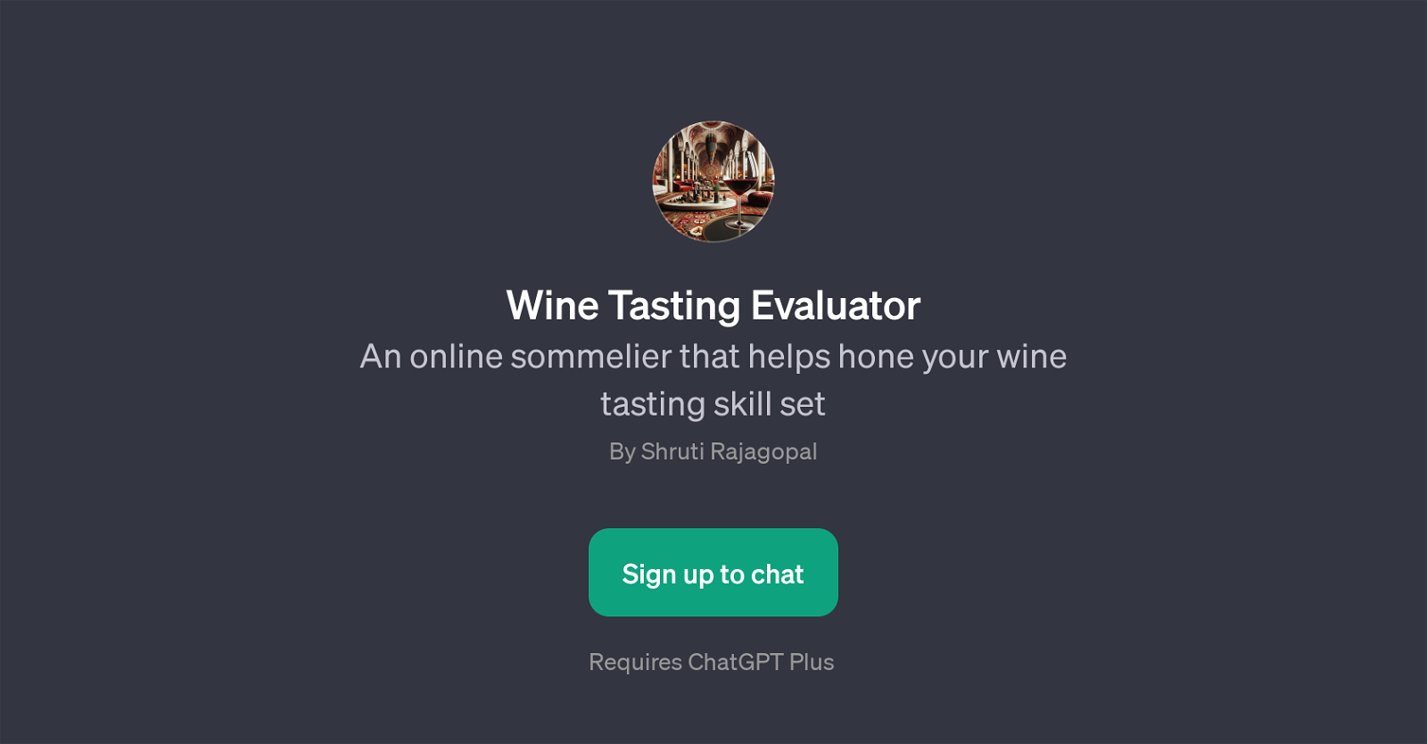 Wine Tasting Evaluator website