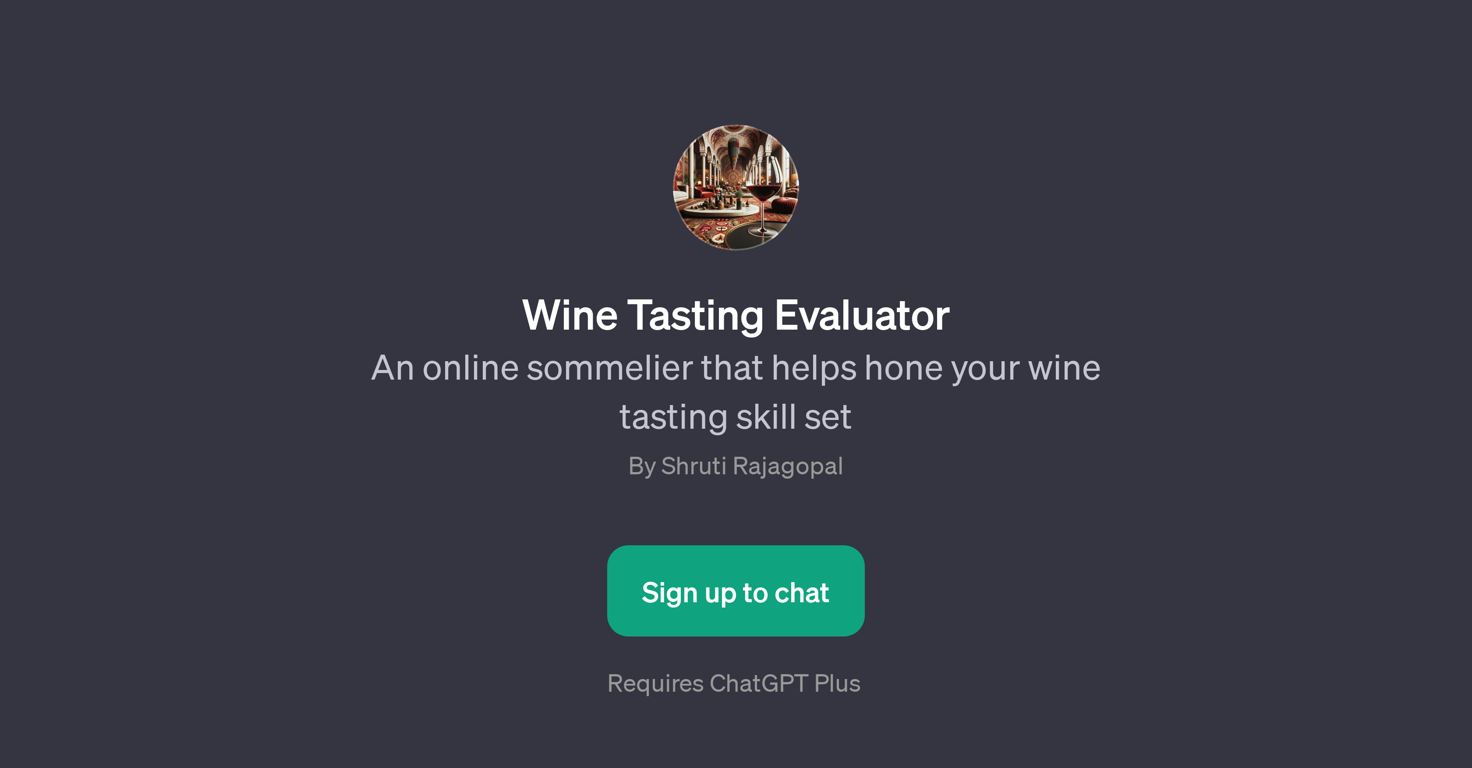 Wine Tasting Evaluator website