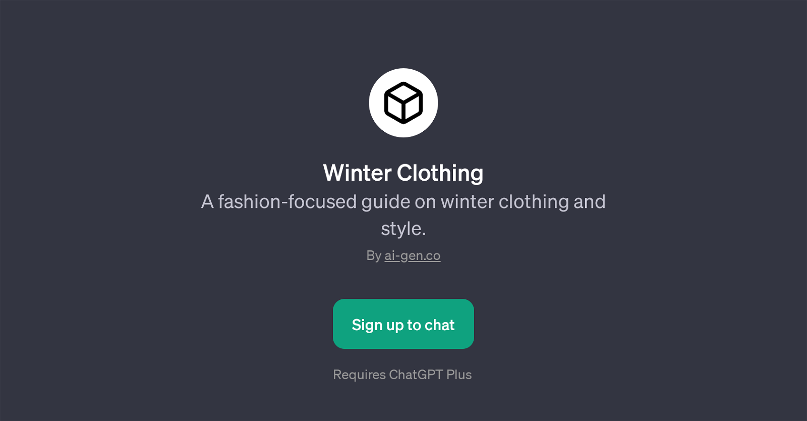 Winter Clothing website