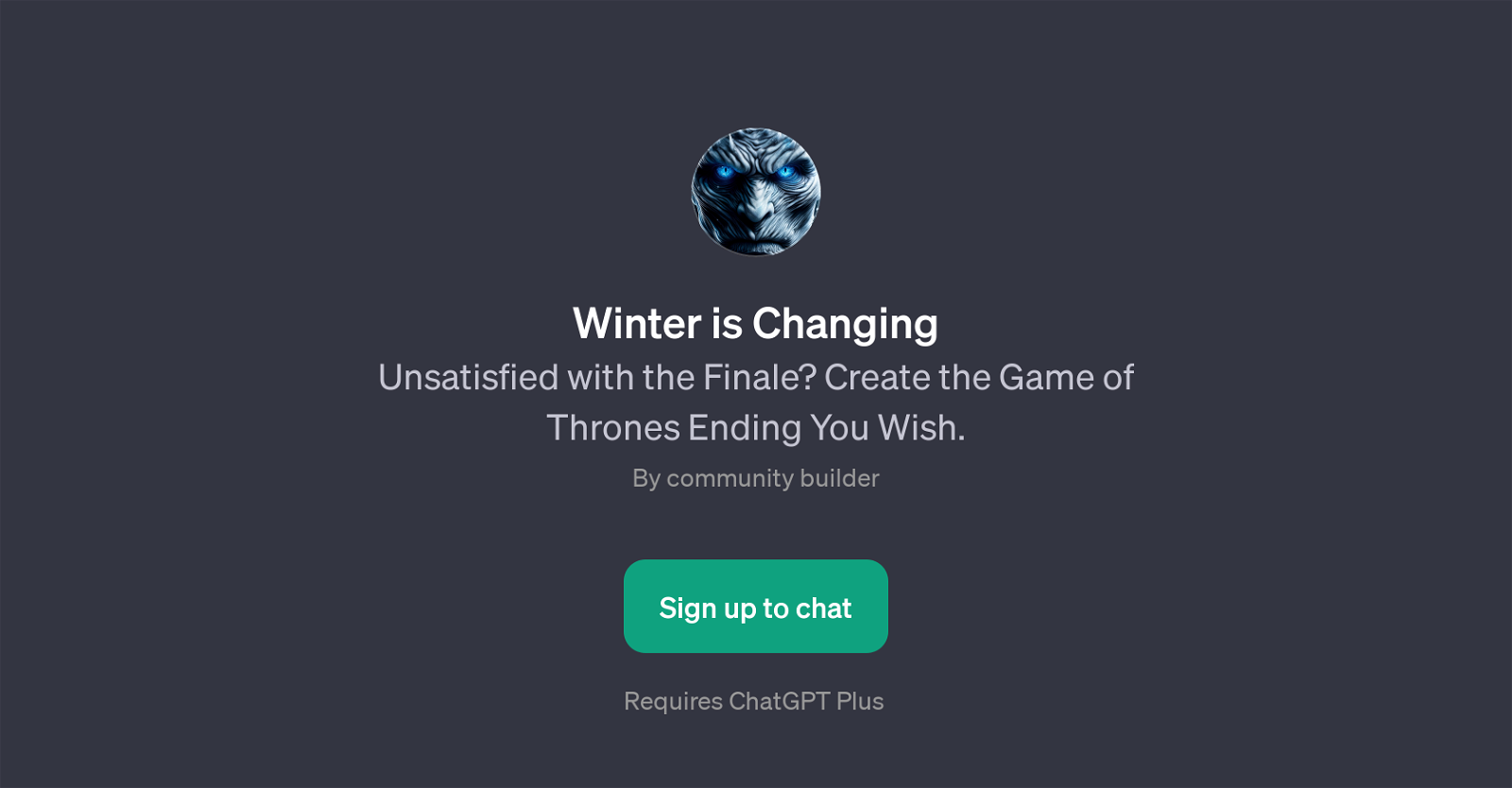 Winter is Changing website
