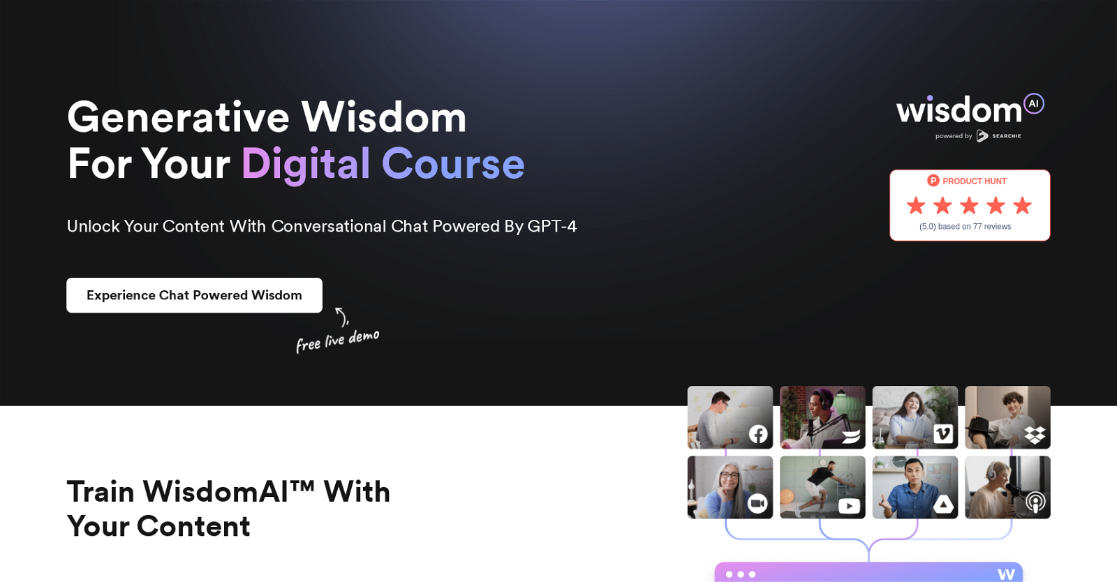 WisdomAI website