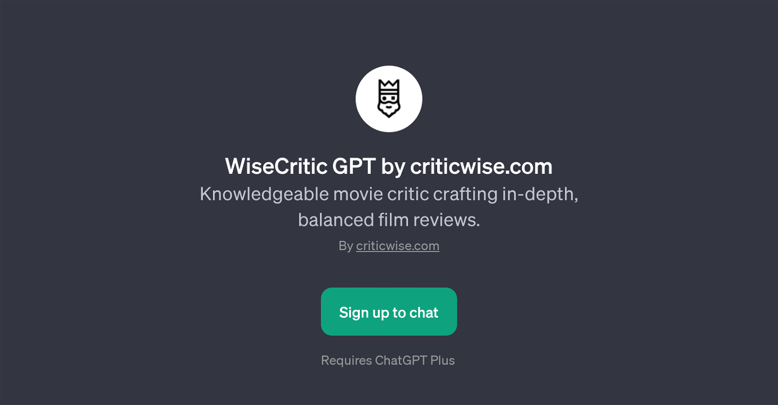 WiseCritic GPT by criticwise.com website