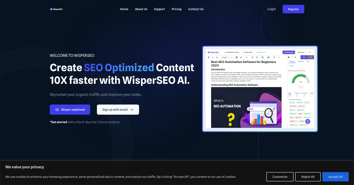 WisperSEO website
