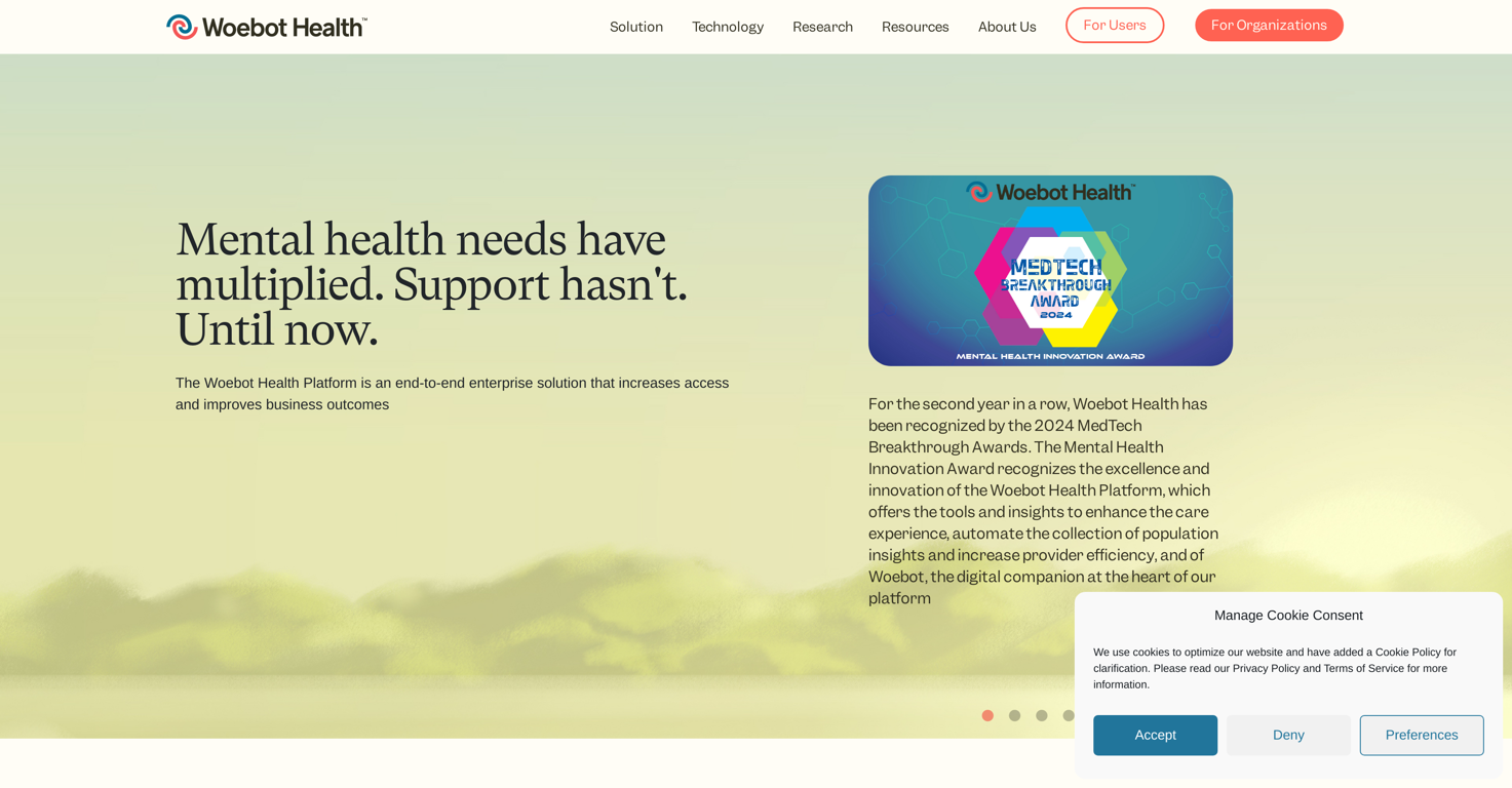 Woebot Health website