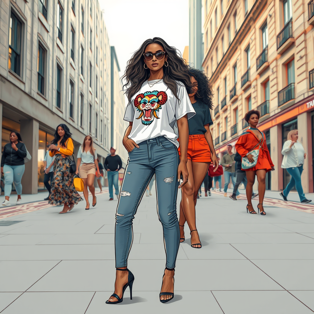 Women using t shirt,heels website