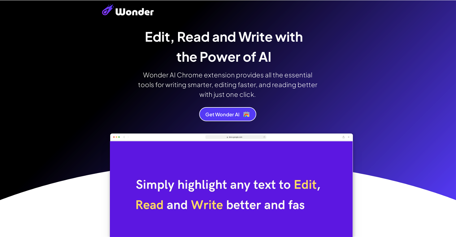WonderAI website
