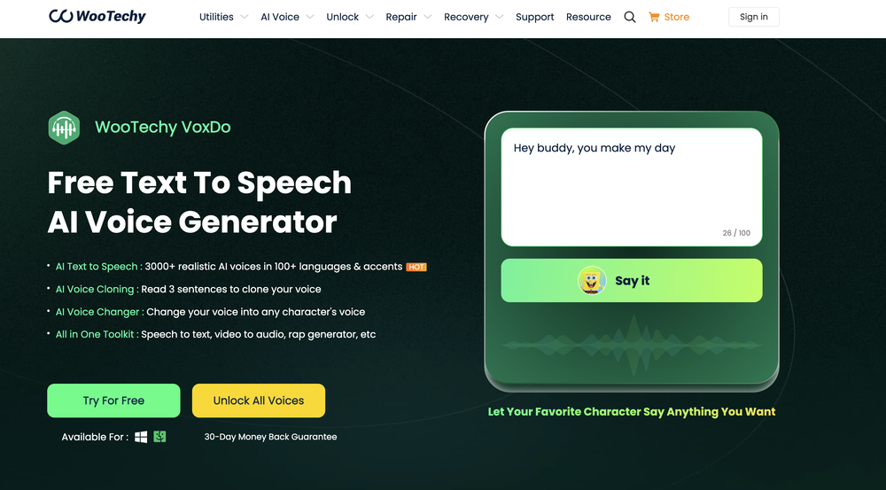 WooTechy VoxDo website