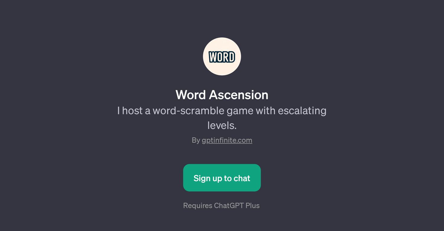 Word Ascension website
