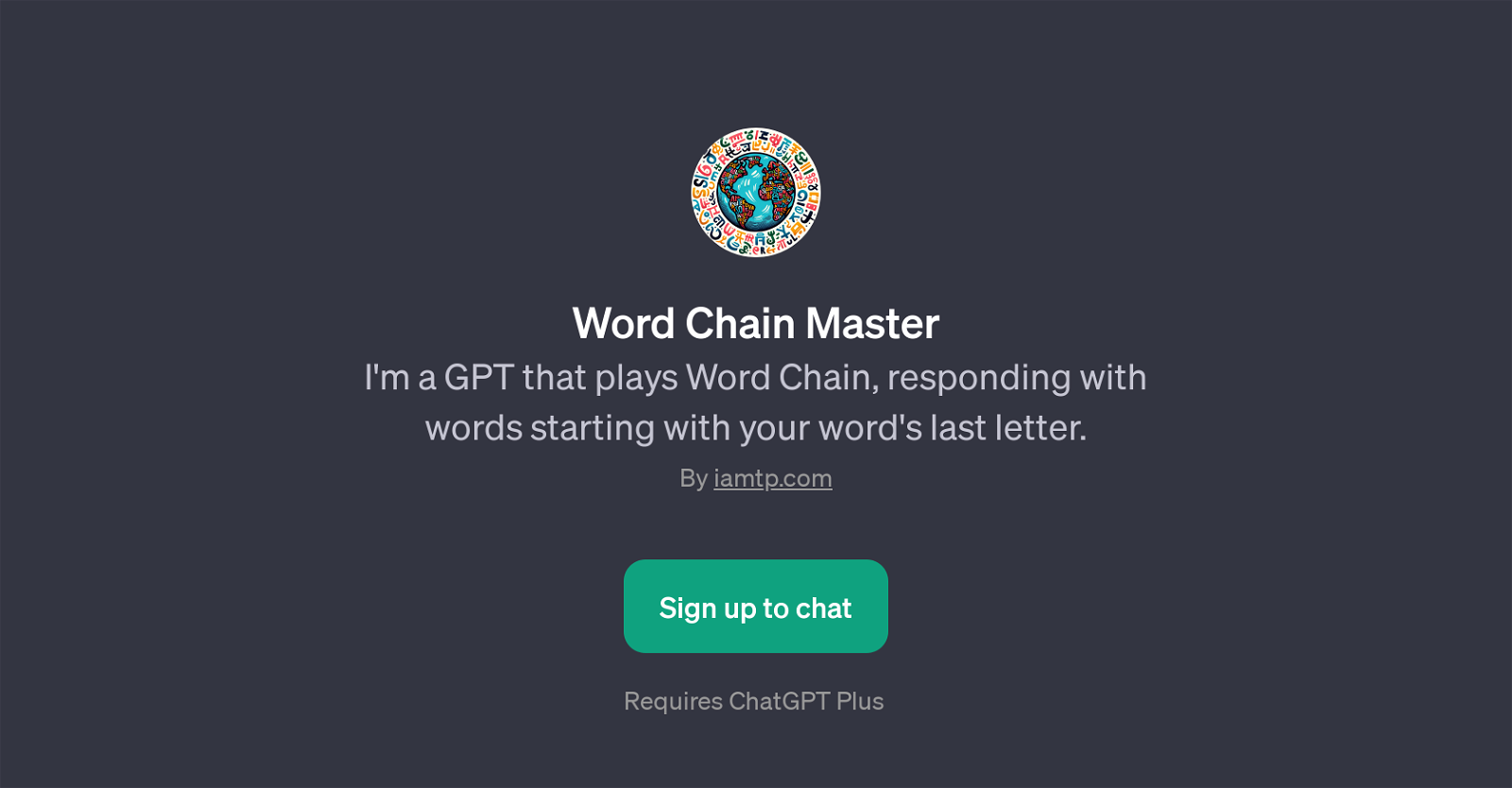 Word Chain Master website