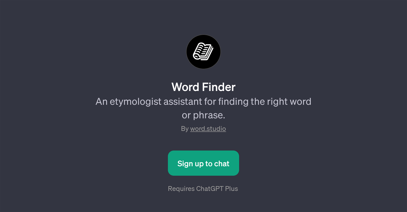 Word Finder website