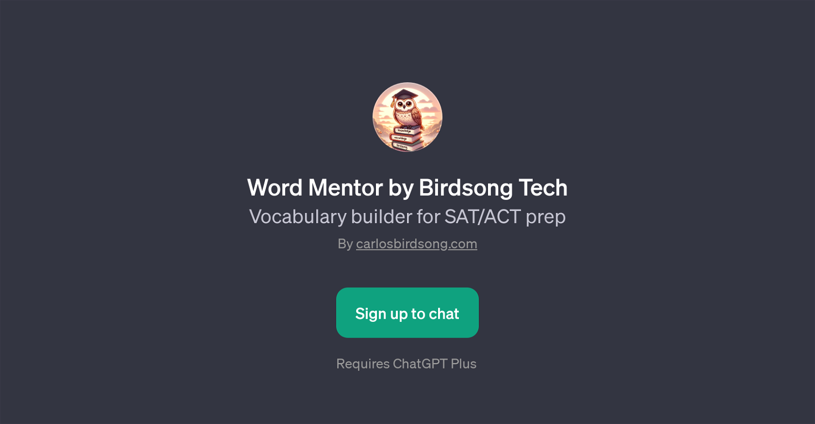 Word Mentor by Birdsong Tech website