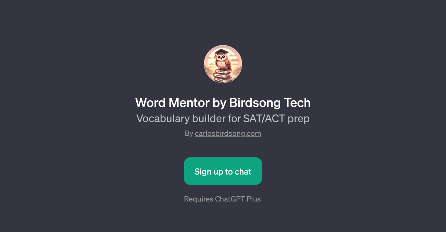 Word Mentor by Birdsong Tech website