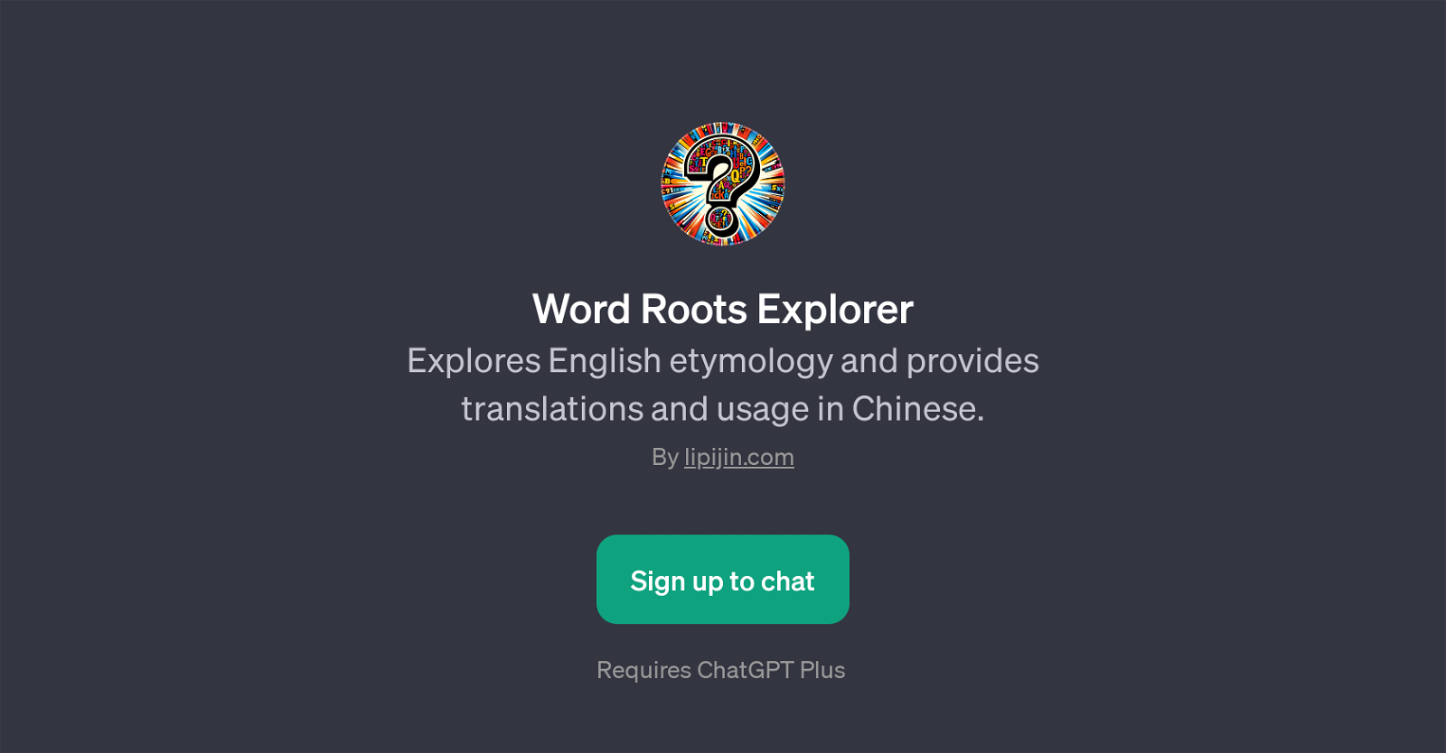 Word Roots Explorer website