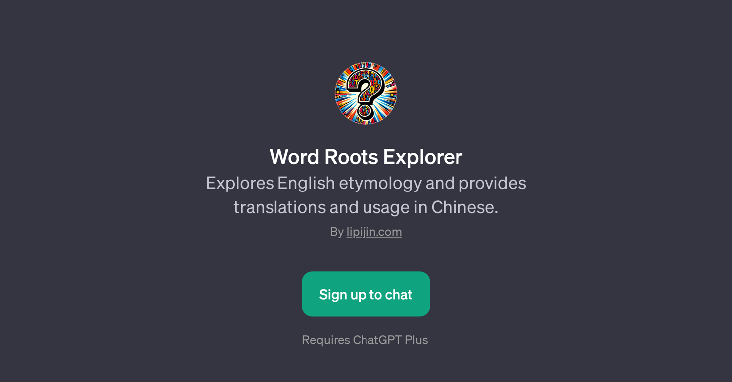 Word Roots Explorer website