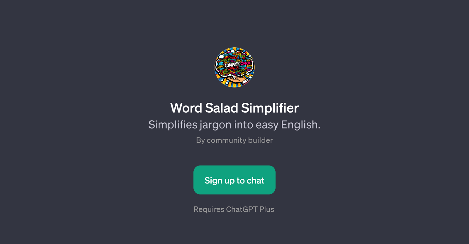 Word Salad Simplifier website
